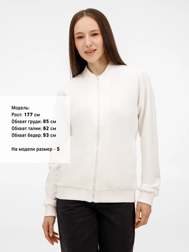 Бомбер унисекс Townie, молочно-белый Бомбер унисекс Townie, молочно-белый