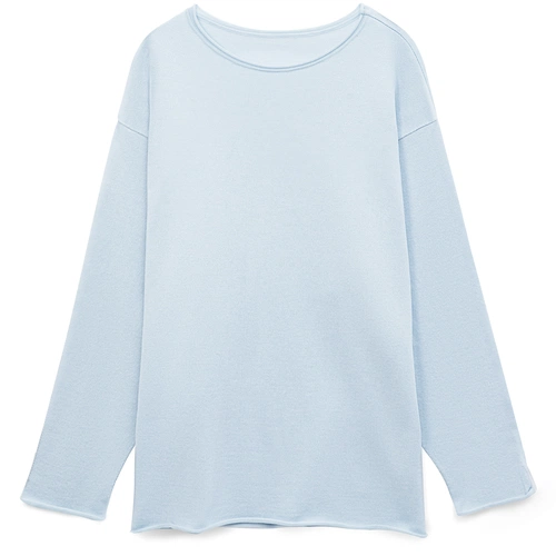 Лонгслив унисекс Siluetti Fuori, светло-голубой Лонгслив унисекс Siluetti Fuori, светло-голубой