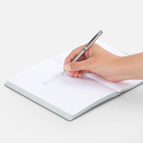 Ручка шариковая Delgado, серебристая Ручка шариковая Delgado, серебристая