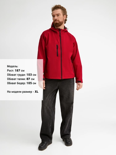 Куртка мужская с капюшоном Replay Men 340, красная Куртка мужская с капюшоном Replay Men 340, красная