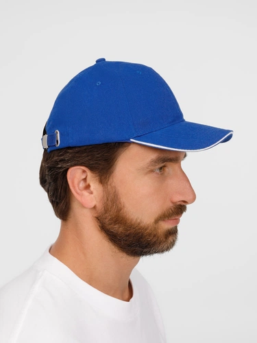 Бейсболка Buffalo, ярко-синяя с белым Бейсболка Buffalo, ярко-синяя с белым