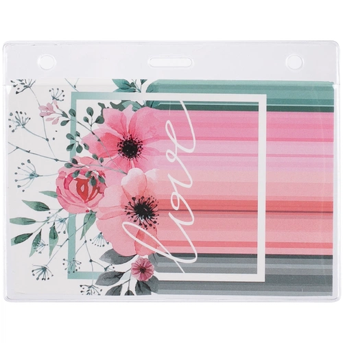 Карман для бейджа Lucid, горизонтальный, из фактурного ПВХ Карман для бейджа Lucid, горизонтальный, из фактурного ПВХ