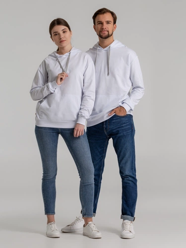 Толстовка с капюшоном Unit Kirenga, белая Толстовка с капюшоном Unit Kirenga, белая