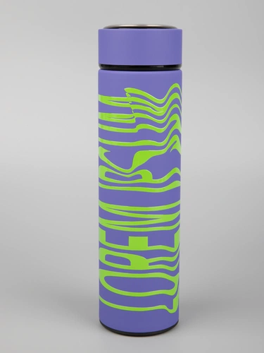 Термос с ситечком Percola, фиолетовый с круговой УФ-печатью с лаком Термос с ситечком Percola, фиолетовый с круговой УФ-печатью с лаком