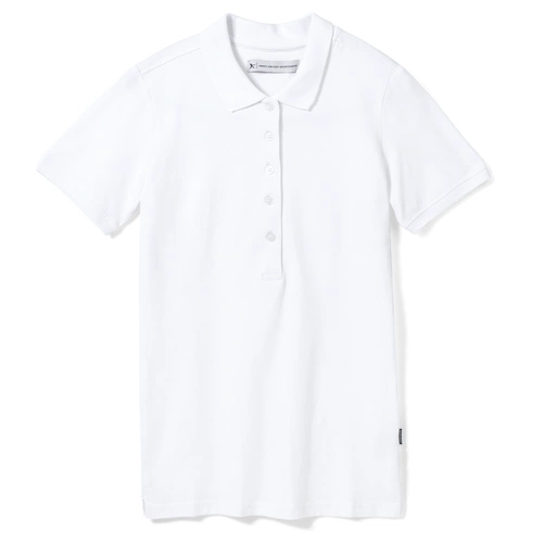 Рубашка поло женская Sunset, белая Рубашка поло женская Sunset, белая