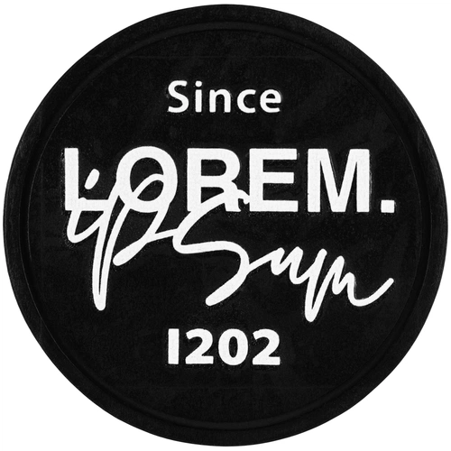 Лейбл из ПВХ Dzeta Round, L, черный Лейбл из ПВХ Dzeta Round, L, черный