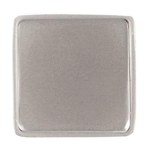 Квадратный шильдик на резинку Epoxi, матовый серебристый Квадратный шильдик на резинку Epoxi, матовый серебристый