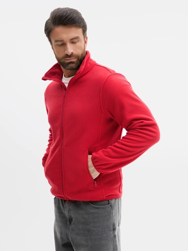 Куртка флисовая унисекс Ben Mac, красная Куртка флисовая унисекс Ben Mac, красная