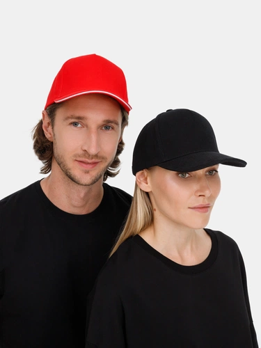 Бейсболка Classic 2.0, красная с белым кантом Бейсболка Classic 2.0, красная с белым кантом