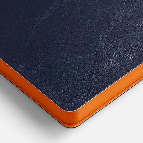 Ежедневник Doppio, недатированный, синий с оранжевым Ежедневник Doppio, недатированный, синий с оранжевым