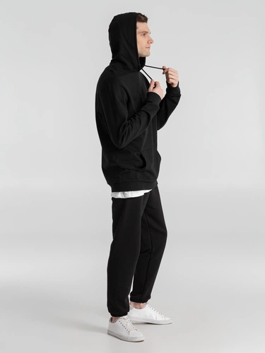 Толстовка с капюшоном унисекс Hoodie, черная Толстовка с капюшоном унисекс Hoodie, черная