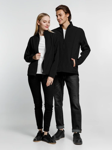 Куртка софтшелл мужская Race Men, черная Куртка софтшелл мужская Race Men, черная