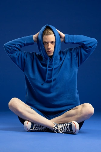 Худи унисекс H2, синее Худи унисекс H2, синее