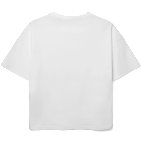 Футболка детская оверсайз Teezer, белая Футболка детская оверсайз Teezer, белая