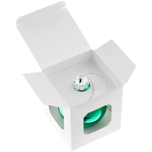 Елочный шар Finery Gloss, 8 см, глянцевый зеленый Елочный шар Finery Gloss, 8 см, глянцевый зеленый