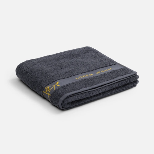 Полотенце на заказ Surpass с логотипом в бордюре, большое Полотенце на заказ Surpass с логотипом в бордюре, большое