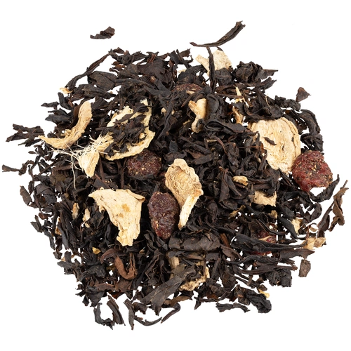 Чай «Сокочай» в зеленой декоративной банке, черный с клюквой и имбирем Чай «Сокочай» в зеленой декоративной банке, черный с клюквой и имбирем