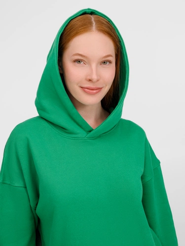 Худи оверсайз унисекс Tolla, зеленое Худи оверсайз унисекс Tolla, зеленое