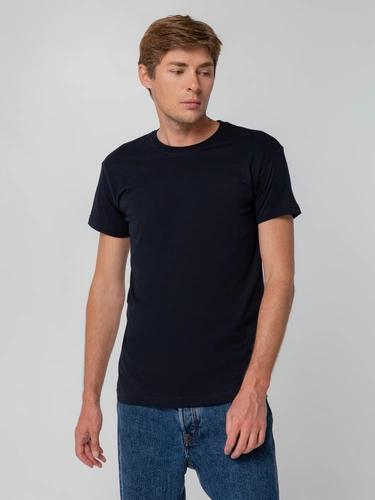 Футболка унисекс T-bolka 140, темно-синяя Футболка унисекс T-bolka 140, темно-синяя