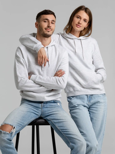 Толстовка с капюшоном Snake II светло-серый меланж Толстовка с капюшоном Snake II светло-серый меланж