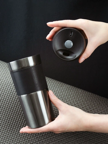 Термостакан Solingen Grip, серо-стальной Термостакан Solingen Grip, серо-стальной