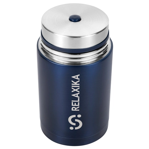 Термос для еды Relaxika 1000, темно-синий Термос для еды Relaxika 1000, темно-синий