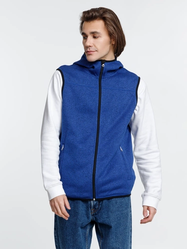 Жилет с капюшоном унисекс Gotland, синий Жилет с капюшоном унисекс Gotland, синий
