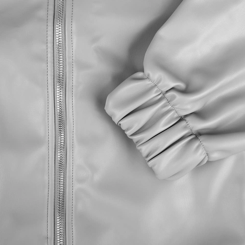 Бомбер из искусственной кожи Univer, серый Бомбер из искусственной кожи Univer, серый