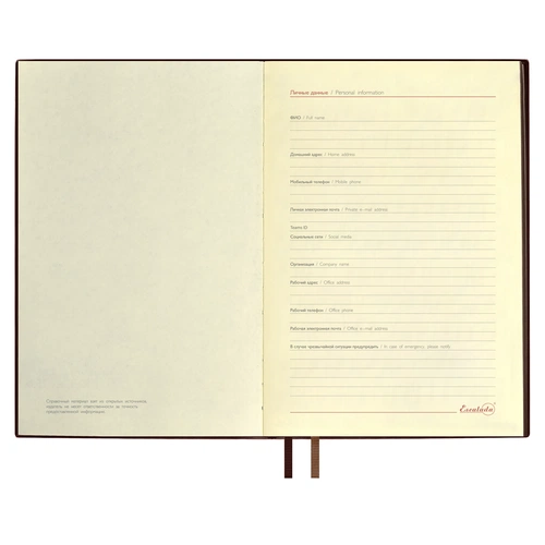 Ежедневник Merida, датированный, коричневый Ежедневник Merida, датированный, коричневый