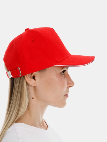 Бейсболка Classic 2.0, красная с белым кантом Бейсболка Classic 2.0, красная с белым кантом