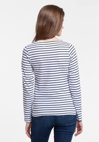 Футболка женская Grand Granat, белая с синим Футболка женская Grand Granat, белая с синим