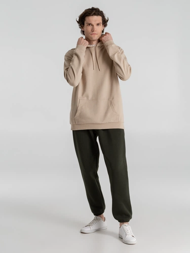 Толстовка с капюшоном унисекс Hoodie, бежевая Толстовка с капюшоном унисекс Hoodie, бежевая