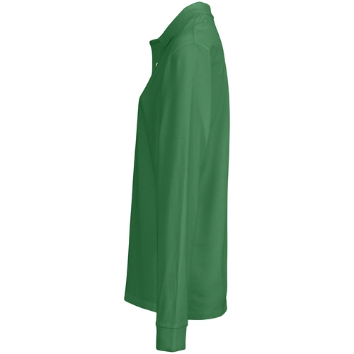 Рубашка поло унисекс с длинным рукавом Pacific LSL, ярко-зеленая Рубашка поло унисекс с длинным рукавом Pacific LSL, ярко-зеленая