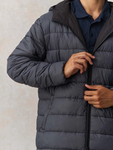 Куртка-парка унисекс Reverse, черная Куртка-парка унисекс Reverse, черная