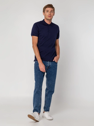 Рубашка поло мужская Virma Stretch, темно-синяя Рубашка поло мужская Virma Stretch, темно-синяя