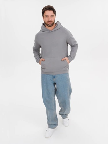 Худи оверсайз унисекс Outshine, серое Худи оверсайз унисекс Outshine, серое