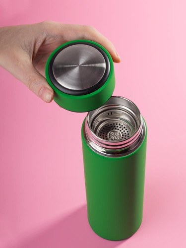 Термос с ситечком Percola, зеленый Термос с ситечком Percola, зеленый