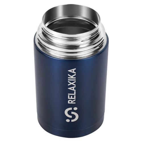 Термос для еды Relaxika 1000, темно-синий Термос для еды Relaxika 1000, темно-синий