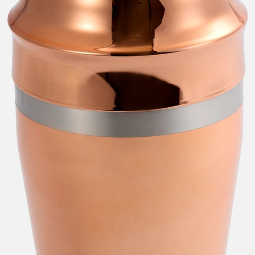 Набор для приготовления коктейлей Pourpour, медный с серебристой линией Набор для приготовления коктейлей Pourpour, медный с серебристой линией