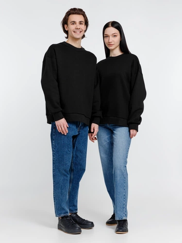 Свитшот оверсайз унисекс True Self, черный Свитшот оверсайз унисекс True Self, черный