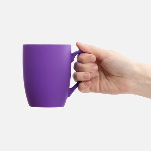 Кружка Good Morning с покрытием софт-тач, ver.2, фиолетовая Кружка Good Morning с покрытием софт-тач, ver.2, фиолетовая