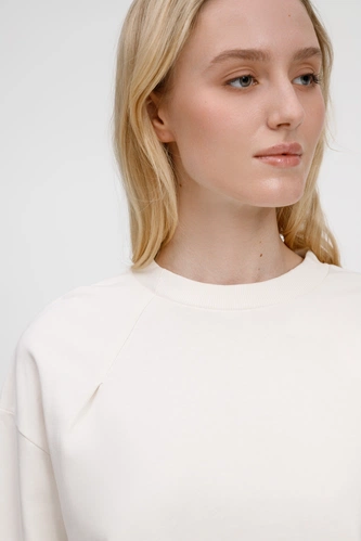 Свитшот унисекс Sinkopa, молочно-белый Свитшот унисекс Sinkopa, молочно-белый