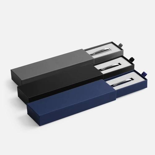 Ручка шариковая Ringa в футляре, серая Ручка шариковая Ringa в футляре, серая