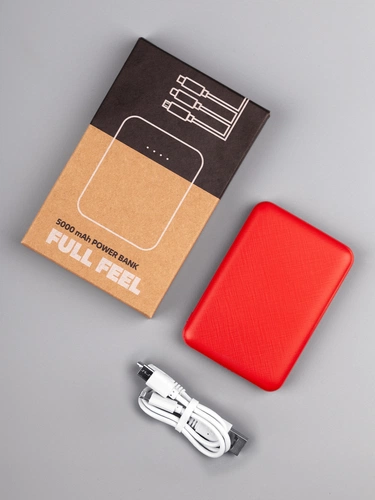 Внешний аккумулятор Uniscend Full Feel Type-C 5000 мАч, красный Внешний аккумулятор Uniscend Full Feel Type-C 5000 мАч, красный