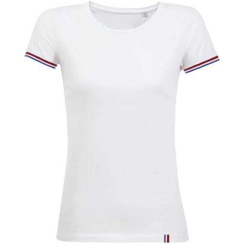 Футболка женская Rainbow Women, белая с ярко-синим Футболка женская Rainbow Women, белая с ярко-синим