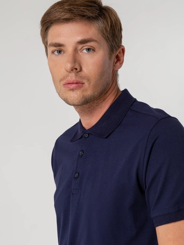 Рубашка поло мужская Virma Stretch, темно-синяя Рубашка поло мужская Virma Stretch, темно-синяя