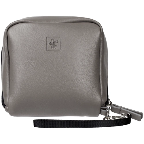 Дорожная косметичка Cubo, серая с логотипом Дорожная косметичка Cubo, серая с логотипом