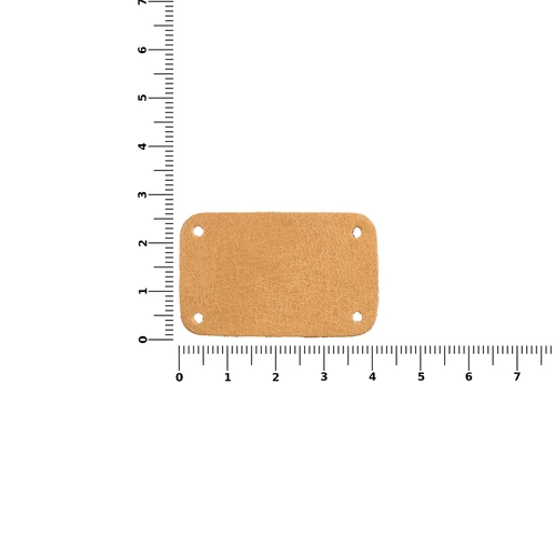 Лейбл кожаный Beta, S, бежевый Лейбл кожаный Beta, S, бежевый