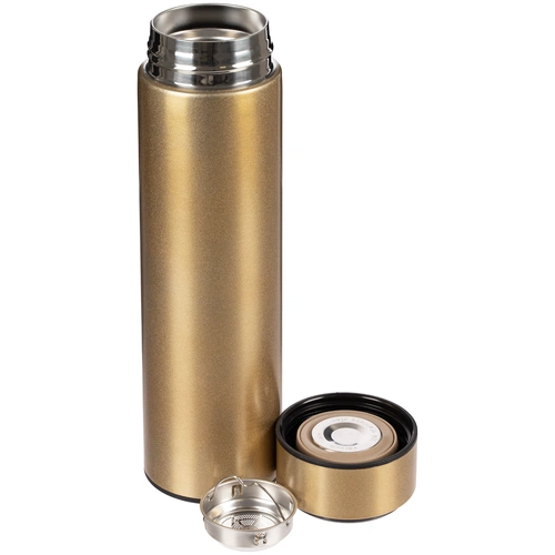Смарт-бутылка с заменяемой батарейкой Long Therm, золотистая Смарт-бутылка с заменяемой батарейкой Long Therm, золотистая