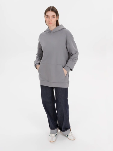 Худи оверсайз унисекс Outshine, серое Худи оверсайз унисекс Outshine, серое